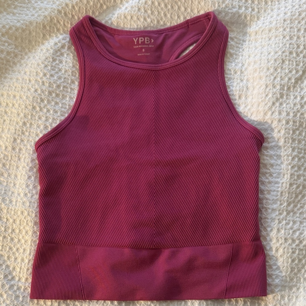 YPB Women's Ribbed Tank Top - Berry